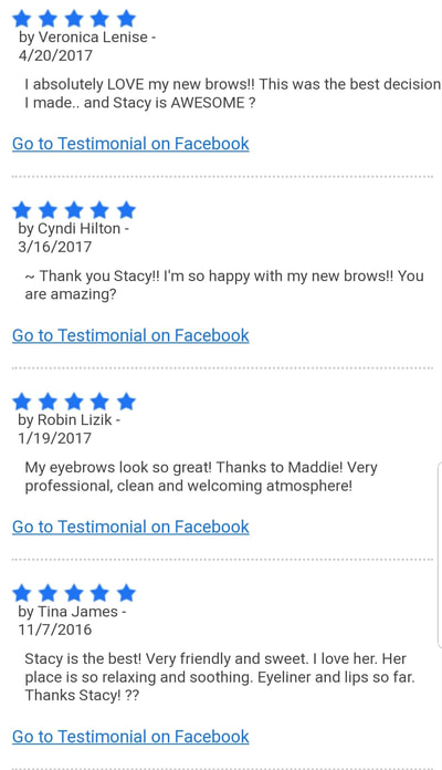 Client Testimonials for New You Face and Body